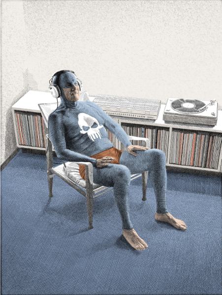 High fidelity, blå av Andreas Englund