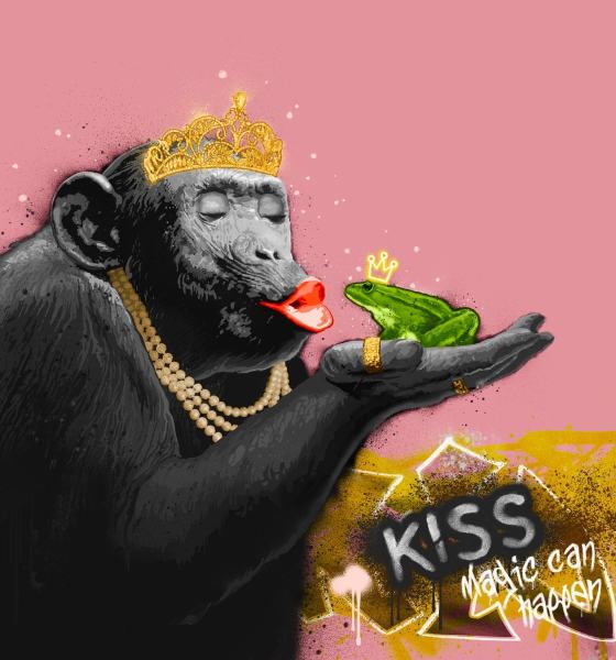 Kiss (rosa) av Rino Larsen