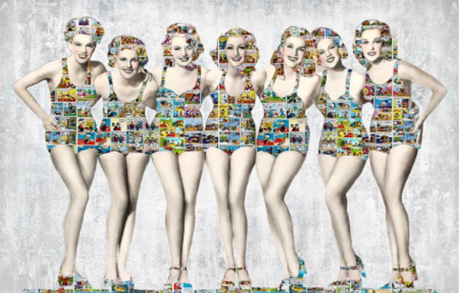 Cartoon swimmers av Liz Ravn