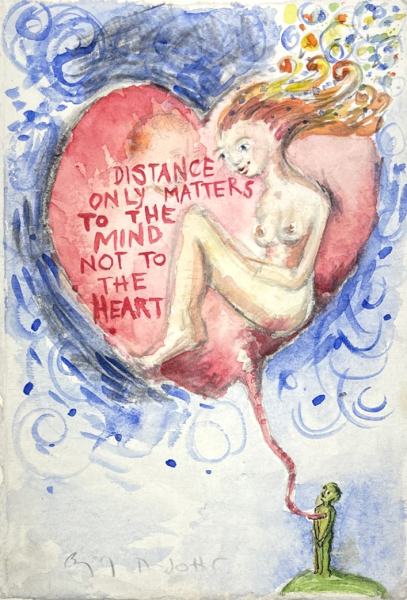 Distance only matters to the mind not to the heart av Björg Thorhallsdottir
