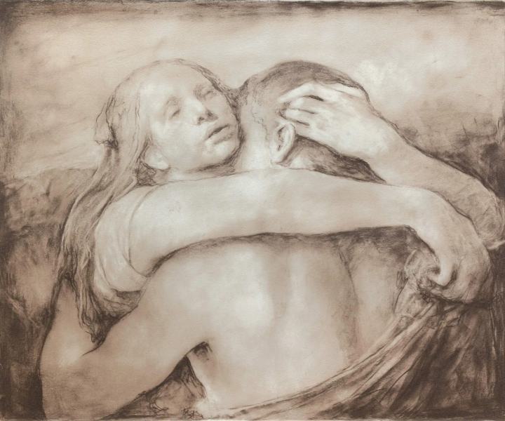 Elskende par av Odd Nerdrum